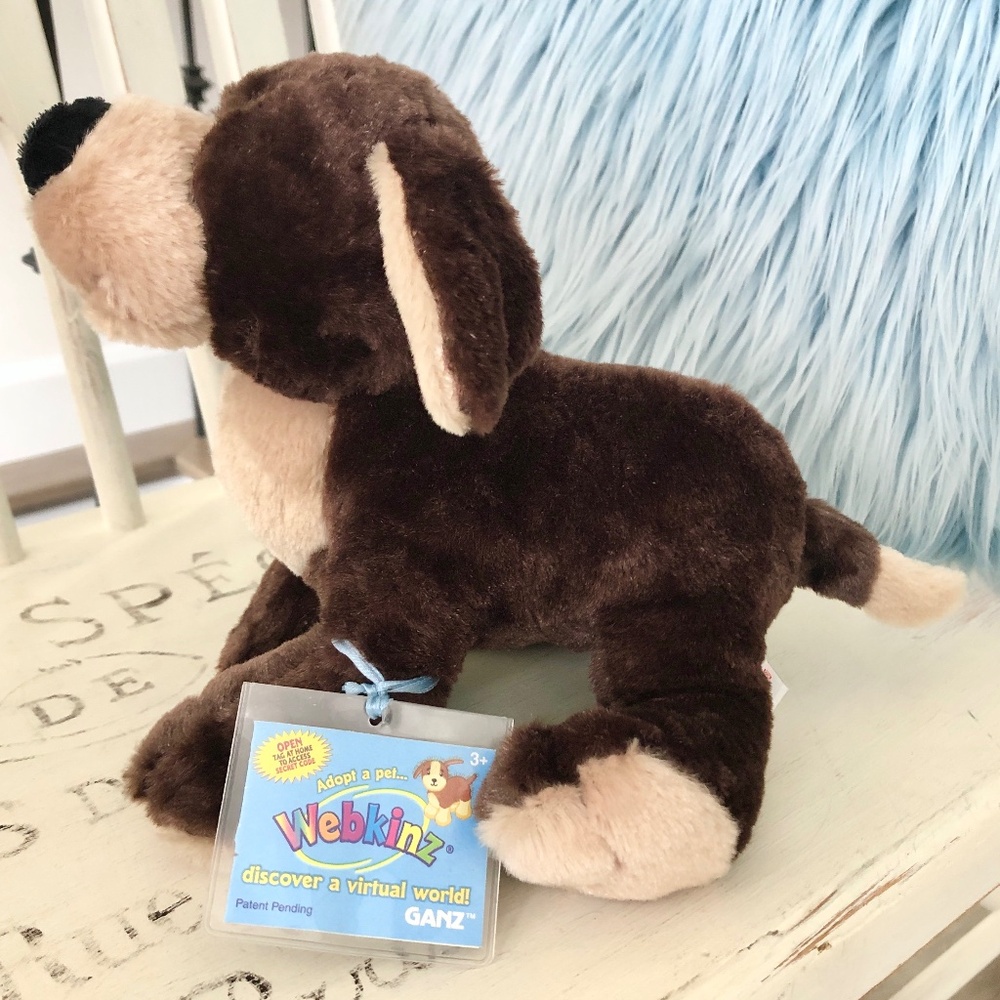 WEBKINZ Mocha Pup, Dog, WITH CODE,‎ Ganz, Plush, Stuffed Animal, Nice Condition
